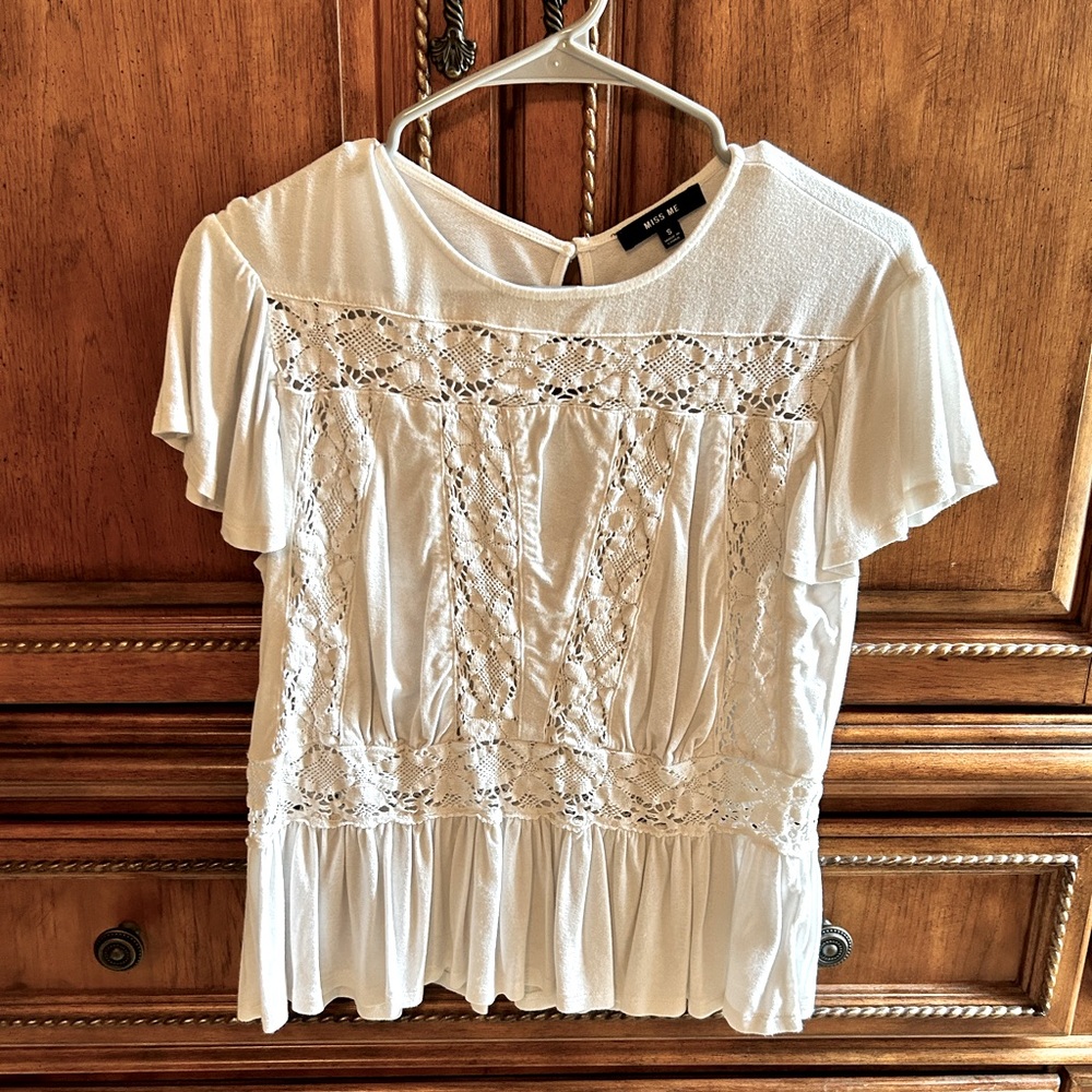 Miss me shirt sleeve blouse